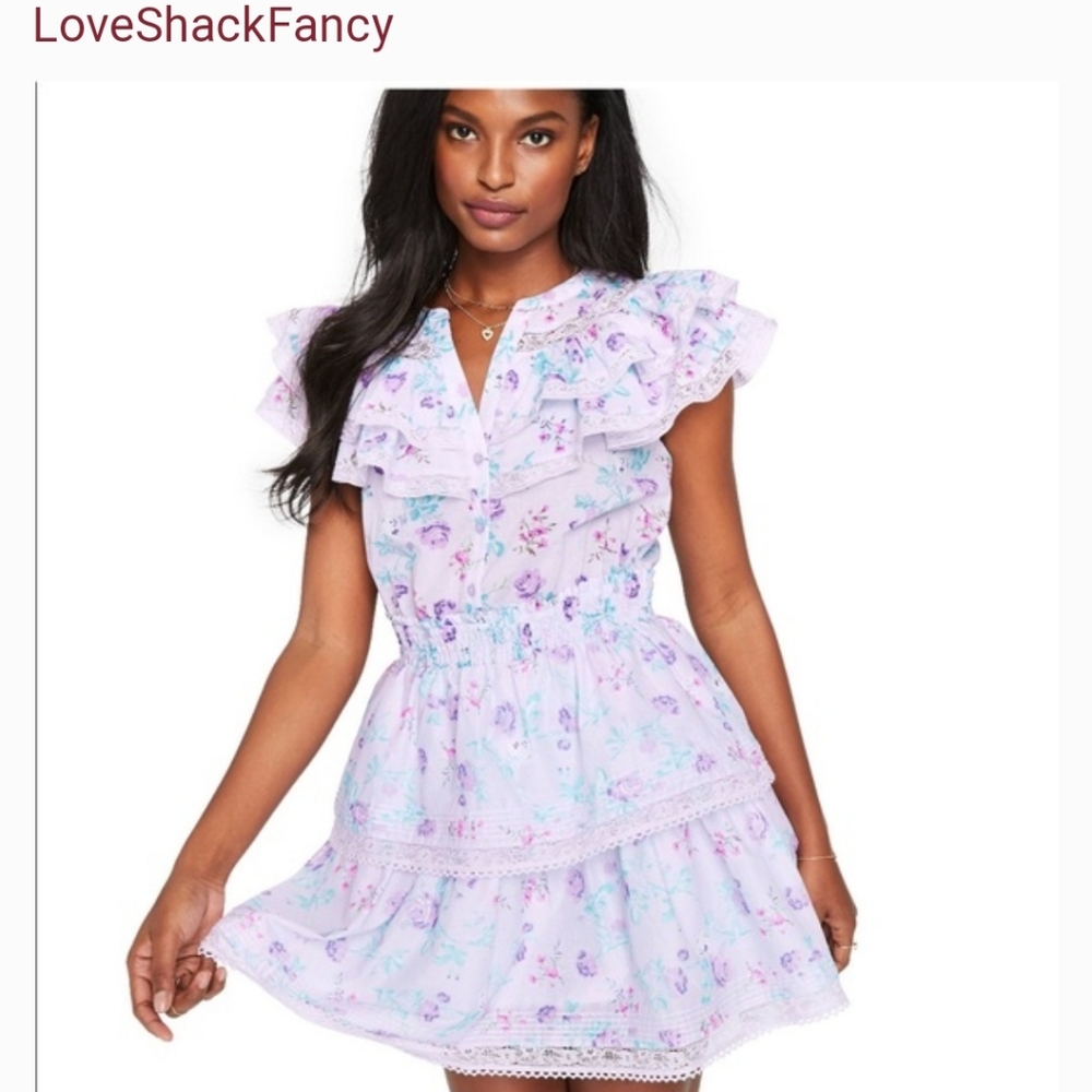 Loveshackfancy purple floral dress